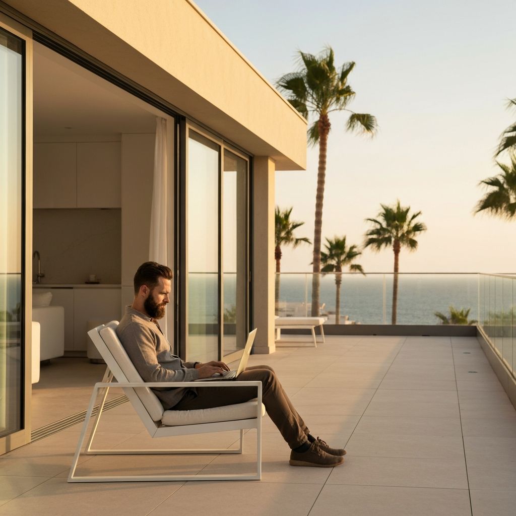 Digital nomad working in Spain